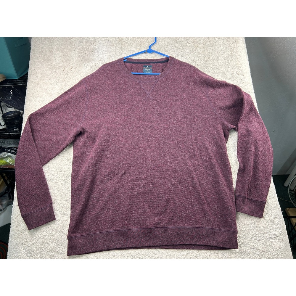 Member's Mark Heathered Pullover XXL Port Burgundy Crewneck Dadcore Casual Relax